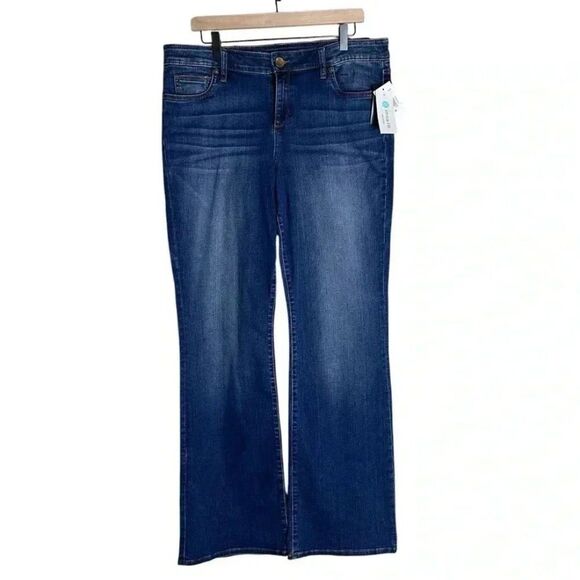 Kut from the Kloth Denim - KUT NWT Dark Denim Baby Bootcut Jeans Size 16 Short
